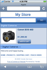 Vendio Stores work with iPhone
